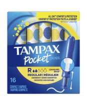 Tampax Pocket Pearl Regular Absorbency Unscented Plastic Tampons
